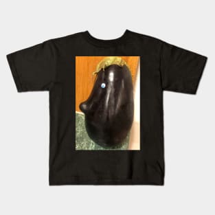 Eggplant Face Kids T-Shirt